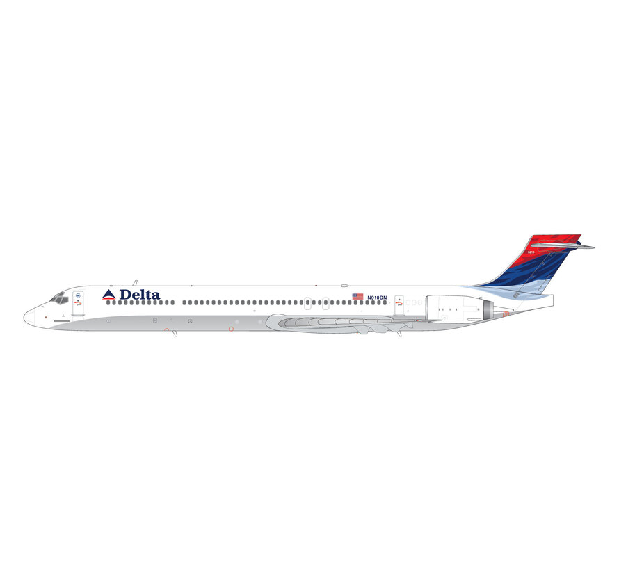 MD90 Delta Air Lines N910DN Colors in Motion livery 1:200 with stand