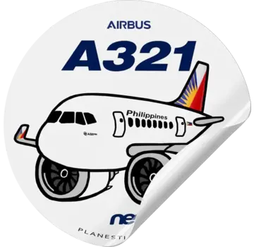 Plane Sticker Sticker Philippine Airlines Airbus A321 NEO Round