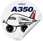 Sticker Philippine Airlines Airbus A350 Round