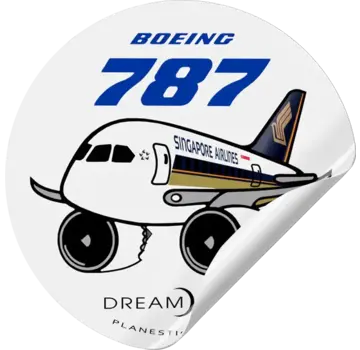 Plane Sticker Sticker Singapore Airlines Boeing 787 Round