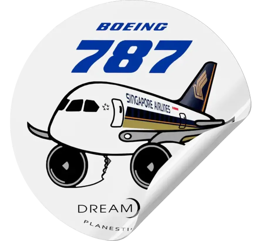 Sticker Singapore Airlines Boeing 787 Round
