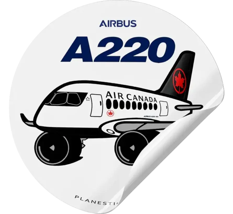 Sticker Air Canada Airbus A220 Round
