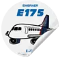 Sticker Republic Airways Embraer E175 Round