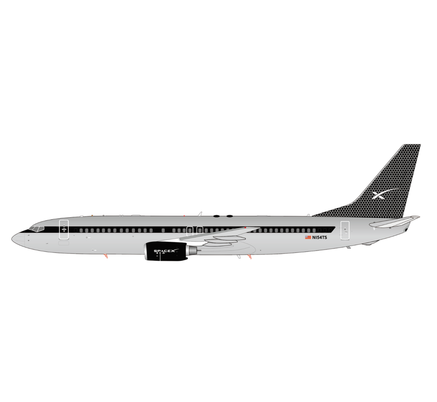 B737-800 SpaceX N154TS 1:200 with stand (no winglets)  +Pre-order+
