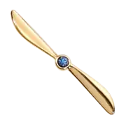 Johnson's Pin Small Propeller Gold Plate Crystal