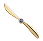 Pin Small Propeller Gold Plate Crystal