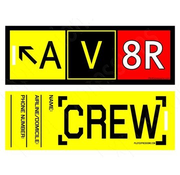 Luggage Tag Av8r Plastic