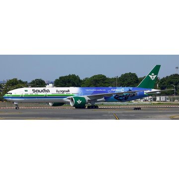JC Wings B777-300ER Saudia Saudi Arabian Airlines Formula E 2024 HZ-AK43 1:400 flaps down * Pre-Order