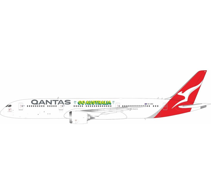 B787-9 Dreamliner QANTAS Go Australia VH-ZNH 1:200 flaps down with stand * Pre-Order