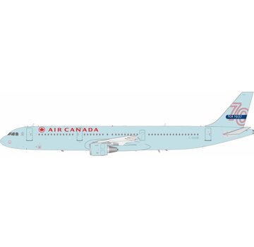 InFlight A321 Air Canada Ice Blue 2004 livery 70th Anniversary Tail C-GIUB 1:200 with stand +New Arrival+