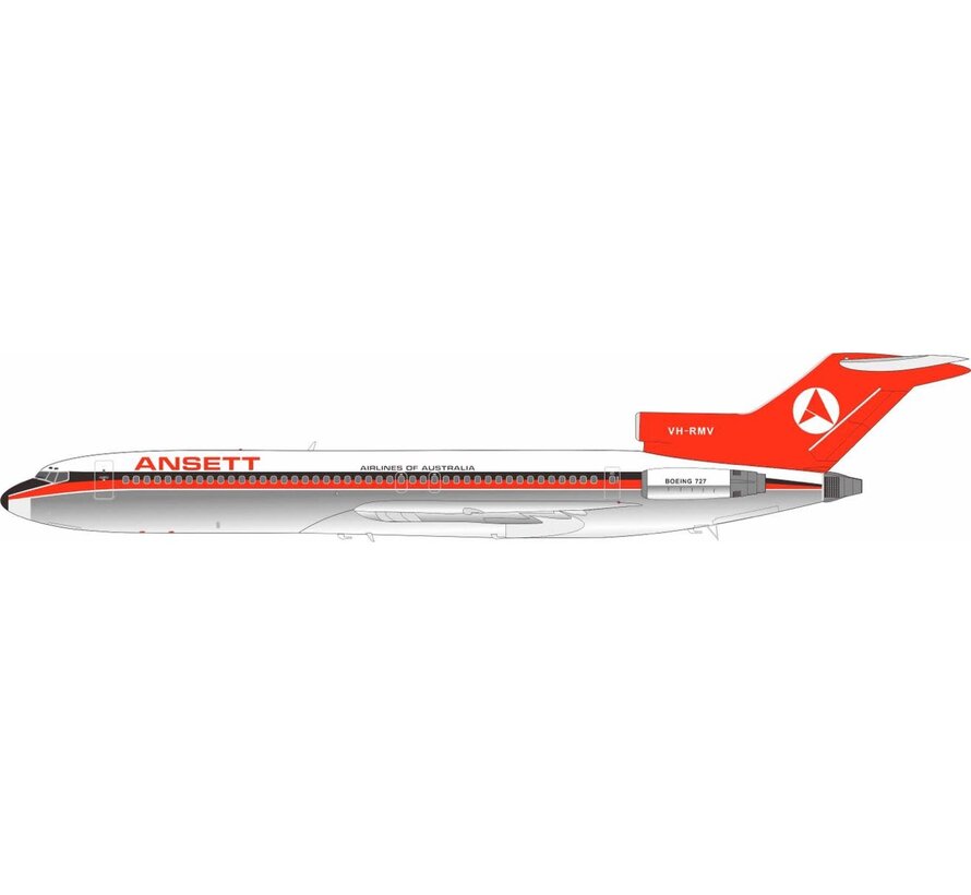 B727-200 Ansett Airlines of Australia VH-RMV 1:200 polished +New Arrival+