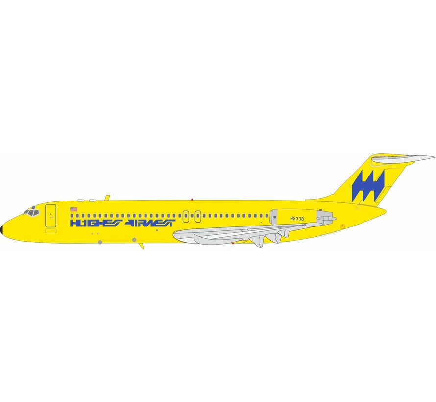 DC-9-30 Hughes Airwest yellow livery N9338 1:200 with stand  +New Arrival+