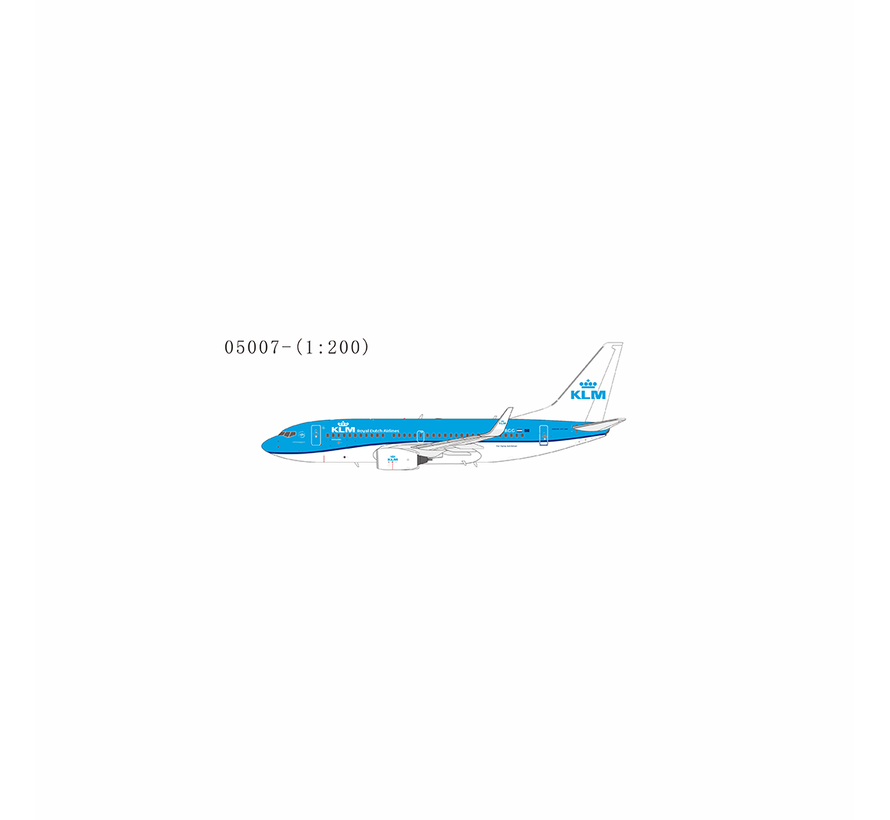 B737-700W KLM Royal Dutch Airlines Koningseider PH-BGG 1:200 winglets with stand +New Arrival+
