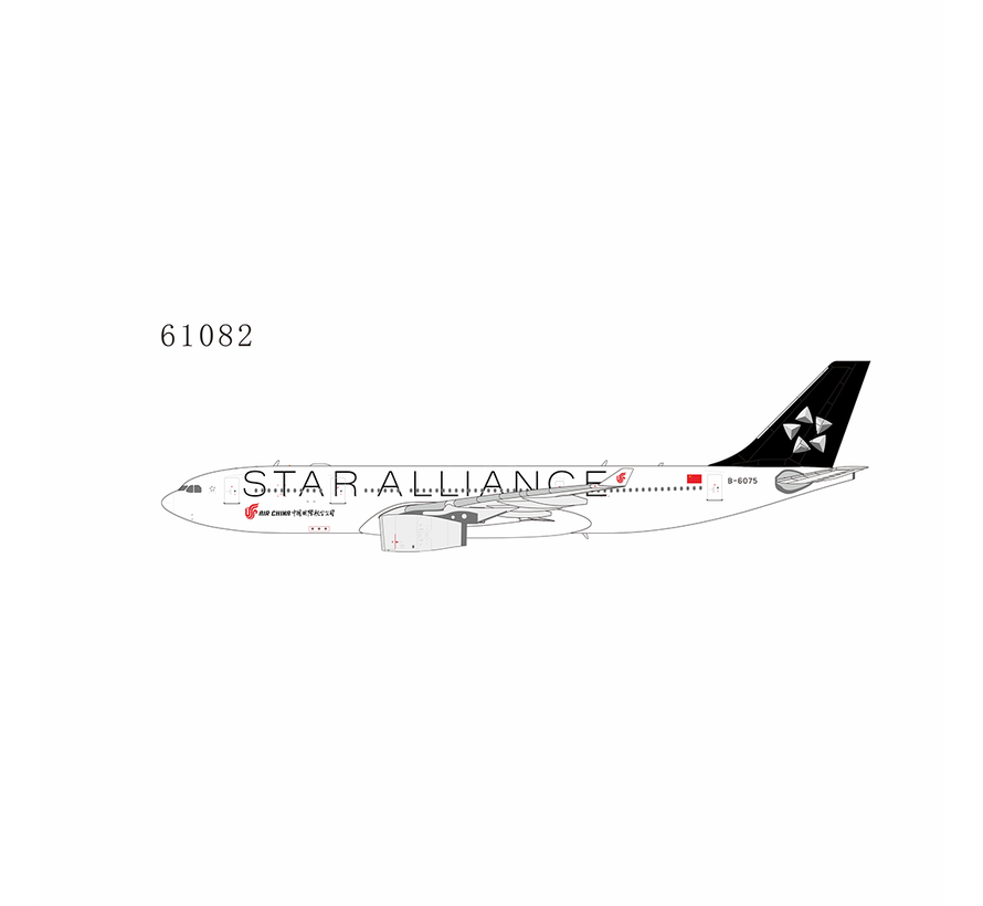 A330-200 Air China Star Alliance B-6075  1:400 +New Arrival+