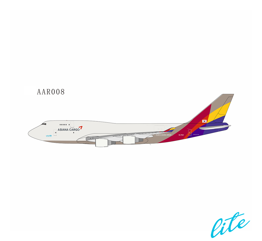 B747-400BDSF Asiana Cargo 2006 livery HL7421  1:400  LITE +New Arrival+