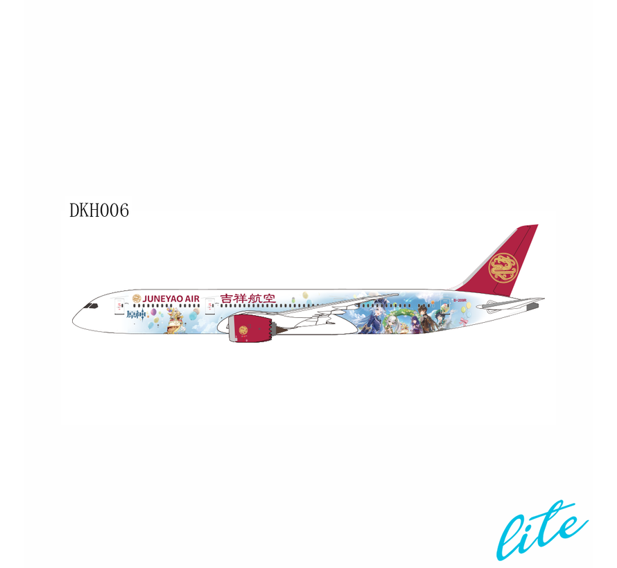 B787-9 Dreamliner Juneyao Airlines Genshin B-209R  1:400 +LITE+ +New Arrival+