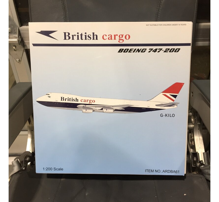 B747-200F/SCD British Airways Cargo Negus G-KILO 1:200 with coin *Collection Sale