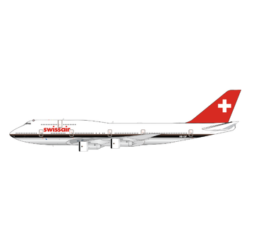 JC Wings B747-300 Swissair brown cheatline livery HB-IGF 1:400 polished *Pre-Order
