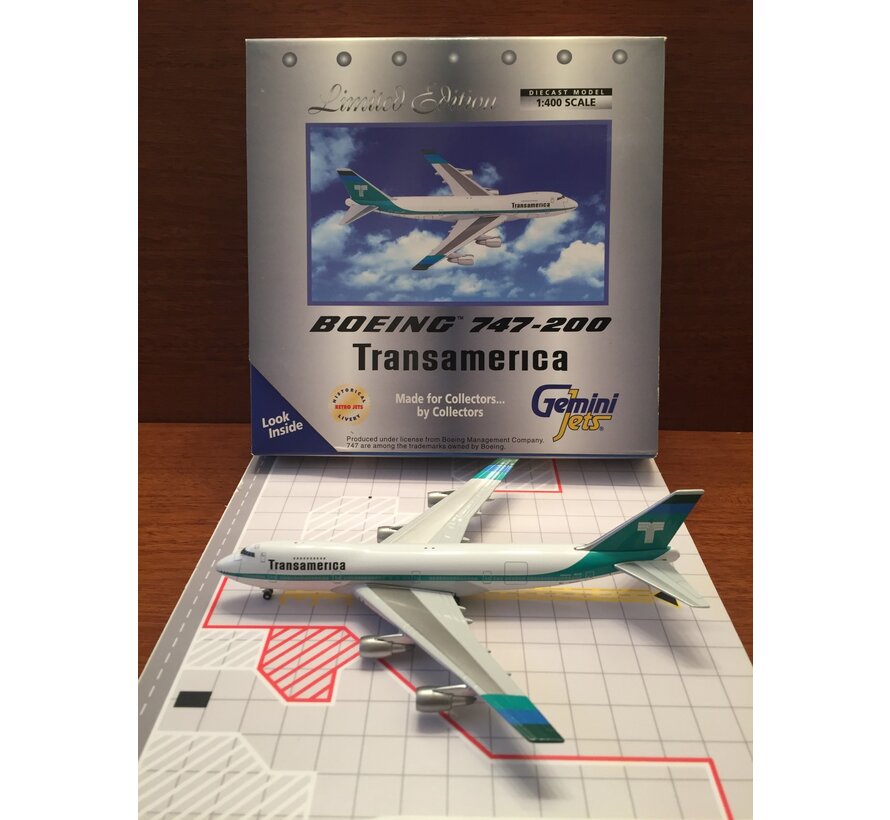 B747-200 Transamerica Airlines N742TV 1:400  *Collection Sale