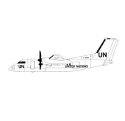 3D Design Deck dash-8-100 United Nations UN Voyageur C-GANK 1:200 (3d printed resin) +New Arrival+