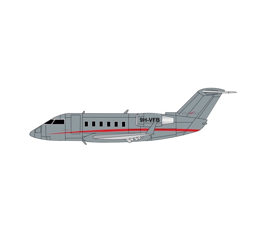 CL600 Challenger Vistajet 9H-VFB grey livery 1:400 (3D Printed Resin +new arrival+