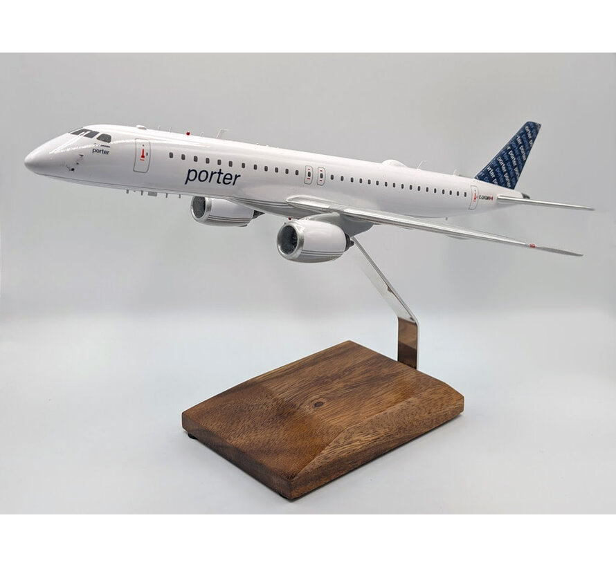 ERJ195 E2 Porter C-GKQM Wood Display Model 1:100