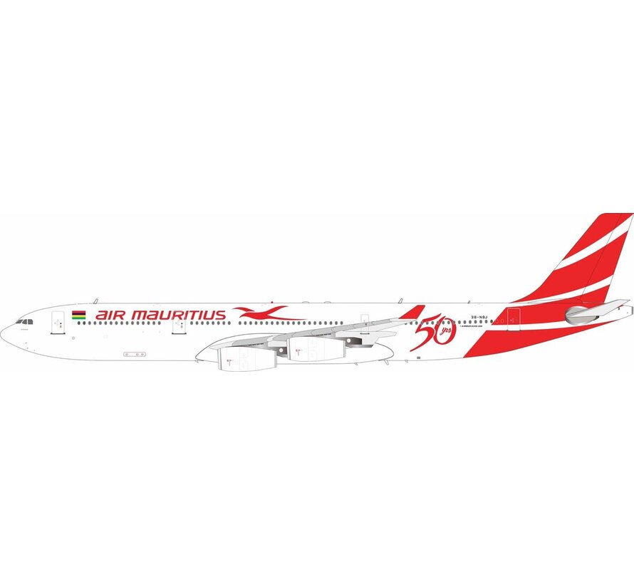 A340-300 Air Mauritius 50 years livery 3B-NBJ 1:200 with stand (2nd) +New Arrival+