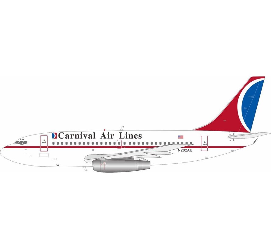 B737-200 Carnival Air Lines N202AU with stand +New Arrival+