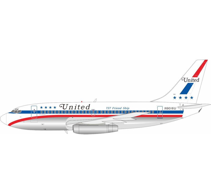 B737-200 United Airlines 737 Friend Ship N9016U 1:200 polished +New Arrival+