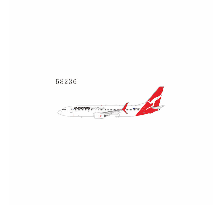 B737-800S QANTAS VH-VZU 1st QF Boeing B737 with split scimitar winglets 1:400 *PRE-ORDER