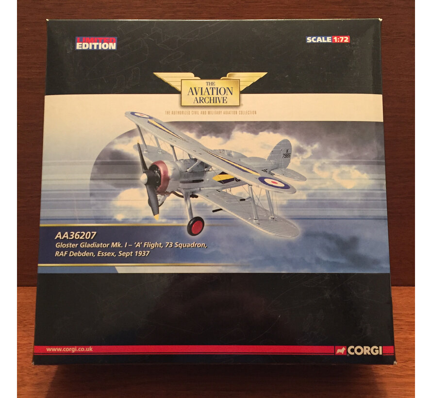 GLADIATOR I 'A' Flight 73 Sqn. RAF Debden, Essex 1937 1:72 *Collection Sale