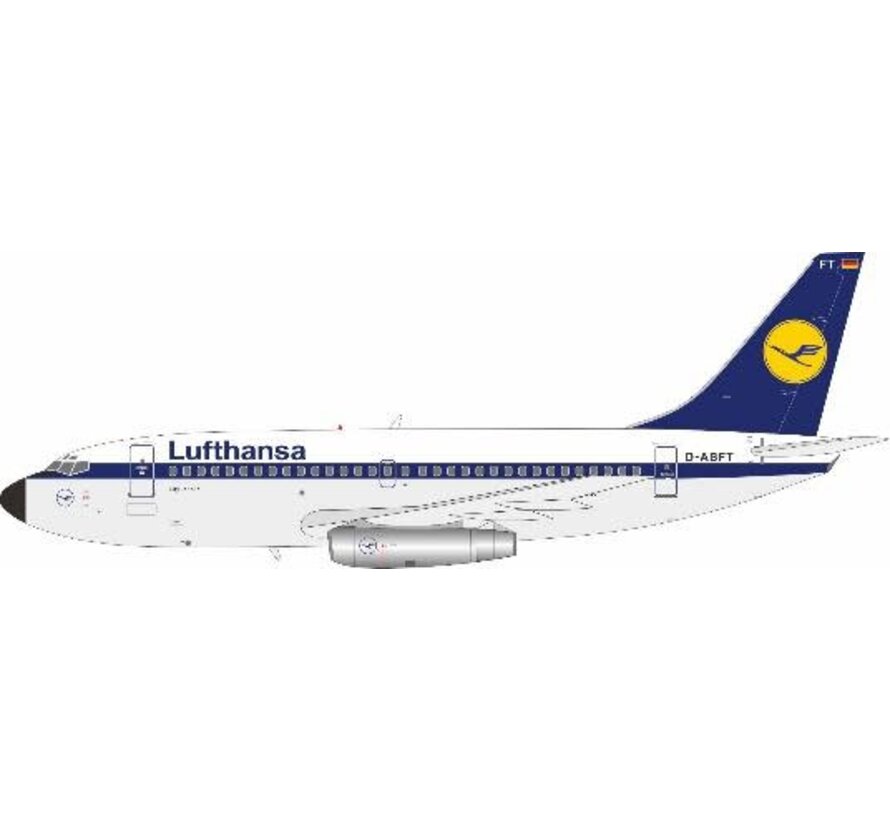 B737-200 Lufthansa blue cheatline livery D-ABFT 1:200  +New Arrival+