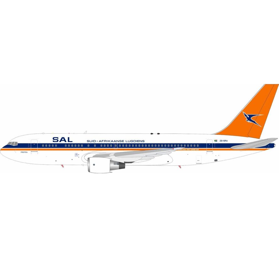 B767-200ER South African Airways old orange tail livery ZS-SRA 1:200 with stand  +Pre-order+