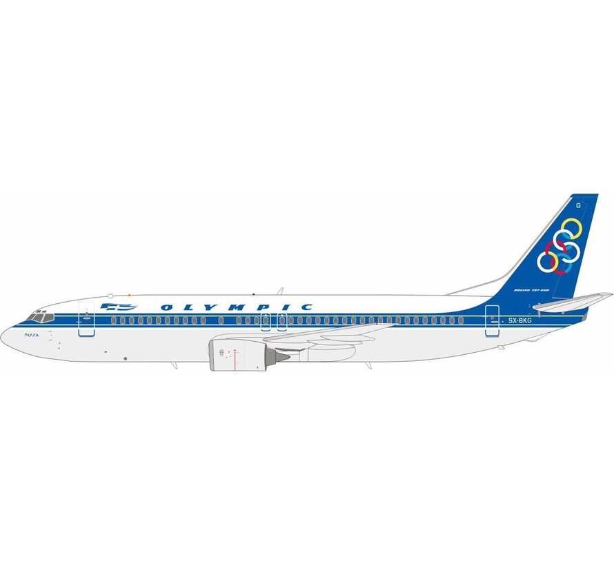 B737-400 Olympic Airways SX-BKG 1:200 with stand +NEW MOULD+ +Pre-order+