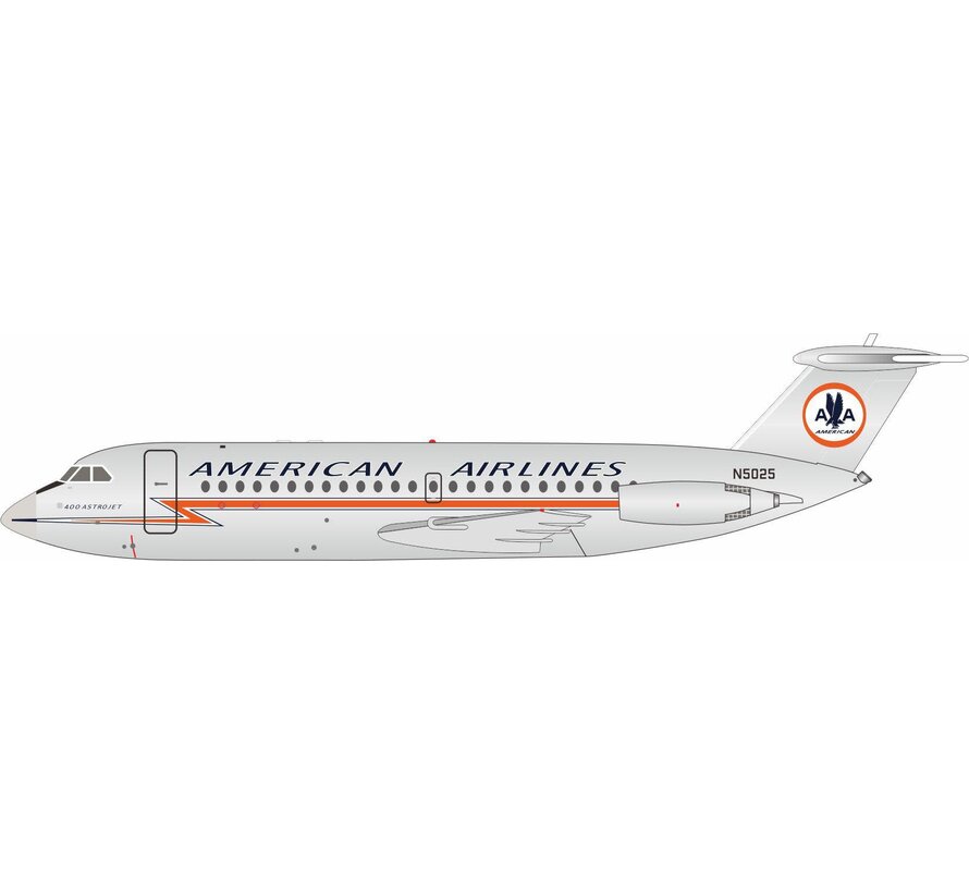 BAC111-401AK One-Eleven American Airlines N5025 1:200 polished with stand +NEW MOULD+ +Pre-order+