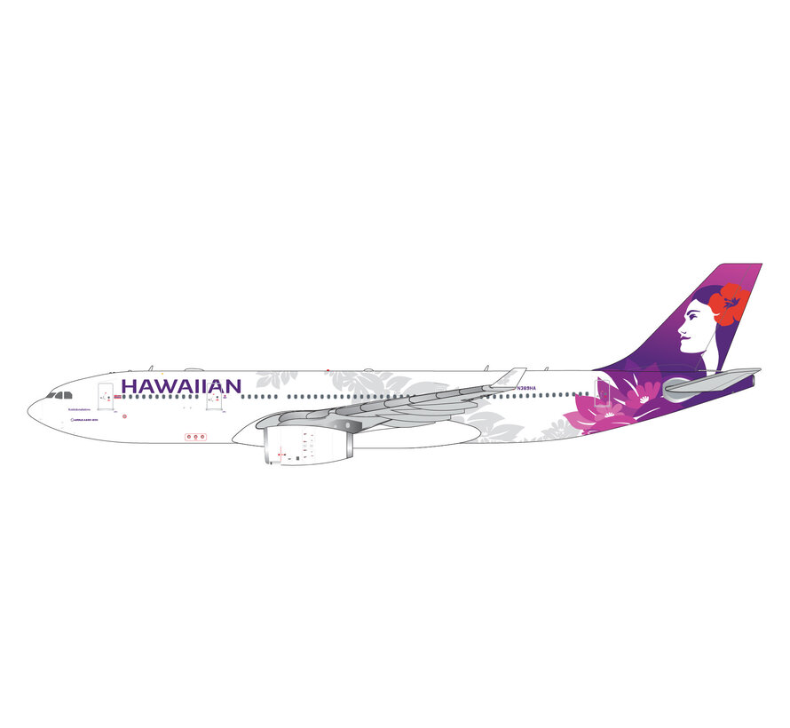 A330-200 Hawaiian Airlines 2017 livery N389HA 1:400