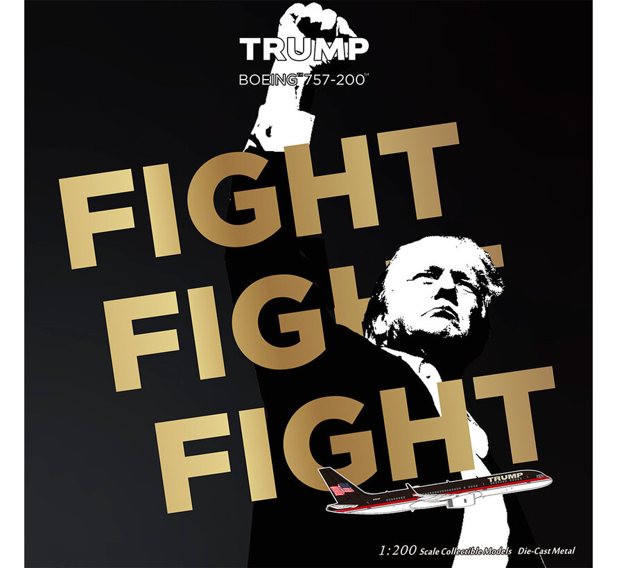 B757-200W The Trump Organization new livery flag tail N757AF 1:200 winglets with stand (2nd release new package ( Fight Fight )/ stand) +Pre-order+