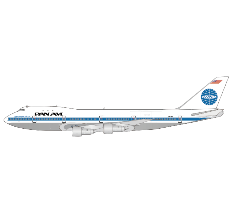B747-100 Pan Am black title Clipper Champion of the Seas N734PA 1:400  +New Arrival+