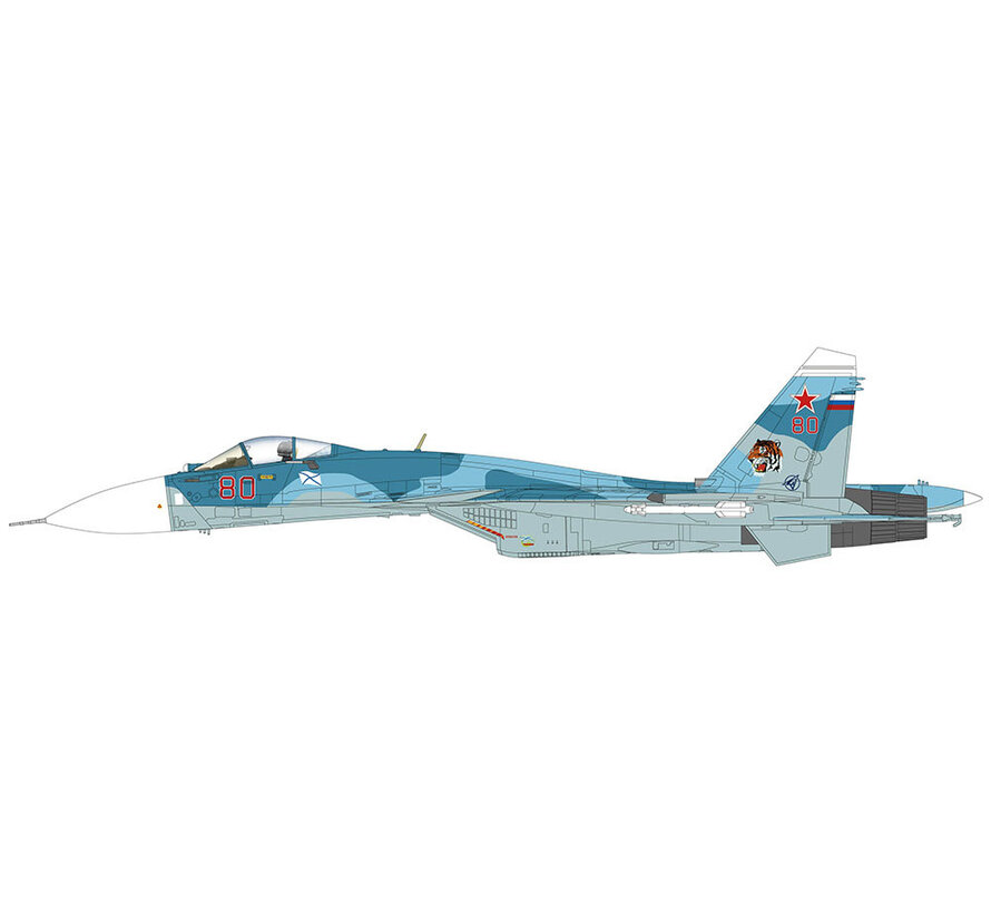 Su-33 Flanker D RED80 2nd Aviation Squadron 279th Shipborne Fighter Aviation Regiment Russian Navy 2005 1:72