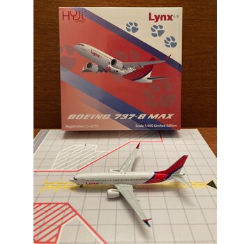 HYJL Wings B737-8 MAX Lynx Air C-GLYX with paw prints 1:400 HYJL **Collection sale