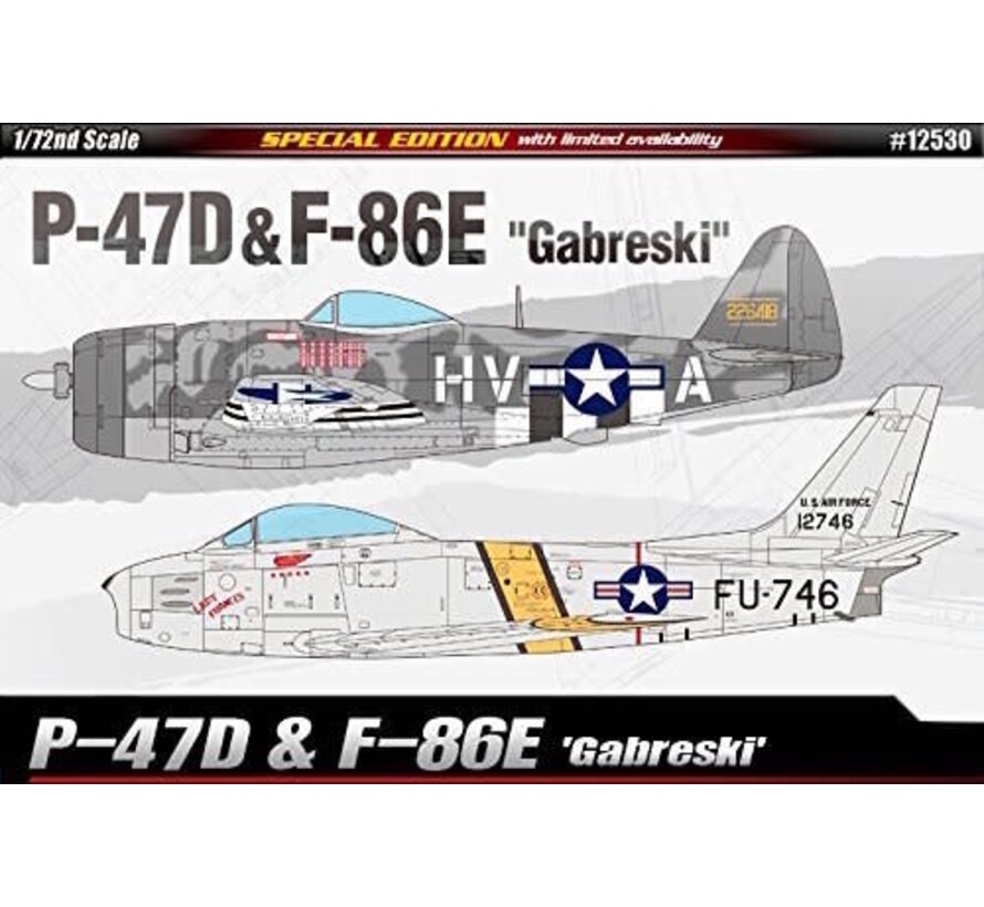 P-47D Thunderbolt & F-86E "Gabreski" 1:72 [Two-pack]