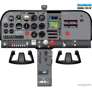 Aviation Training Graphics Cockpit Training Poster Cessna 172S / SP