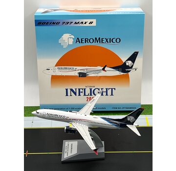 InFlight B737-8 MAX AeroMexico N759AM 1:200 with stand  +new Arrival+