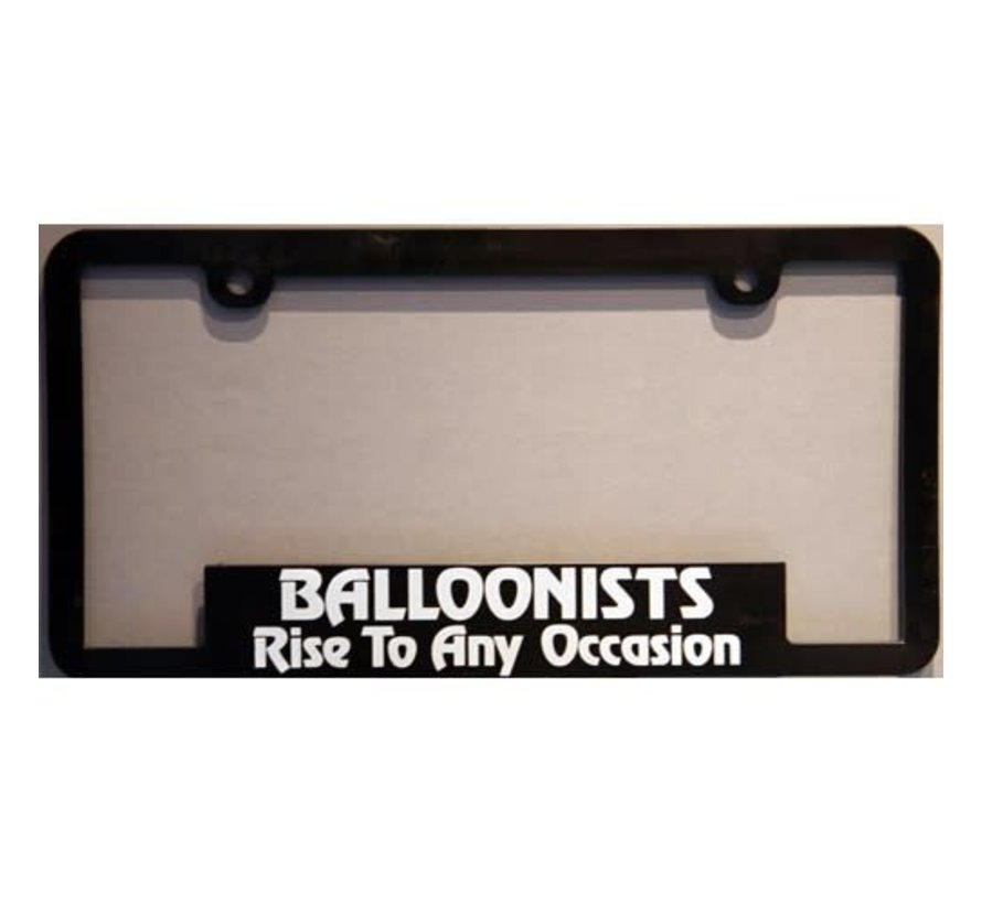 Licence Plate Frame Ballonists Rise to Any Occasion