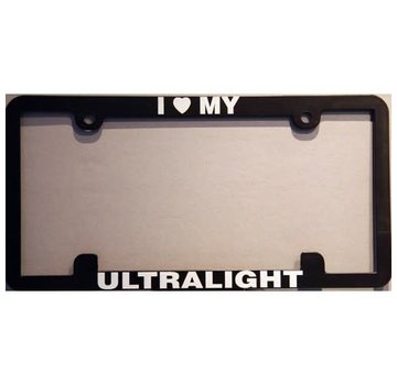 avworld.ca Licence Plate Frame I Love My Ultralight