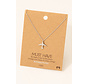 Airplane Pendant Necklace Rhodium plated