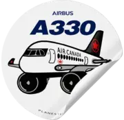 Plane Sticker Sticker Air Canada A330 Round