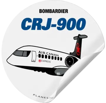 Plane Sticker Sticker Air Canada CRJ900 Express Round