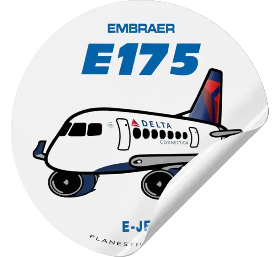 Sticker Delta Embraer E175 Round