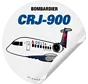 Sticker Delta CRJ900 Delta Round